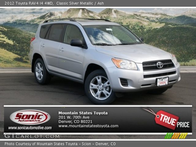 2012 Toyota RAV4 I4 4WD in Classic Silver Metallic