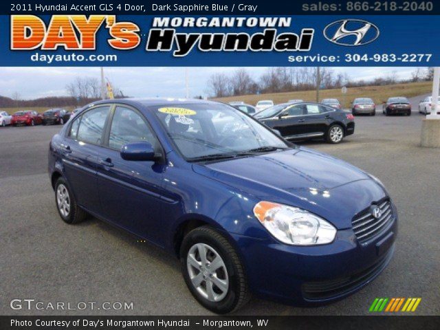 2011 Hyundai Accent GLS 4 Door in Dark Sapphire Blue