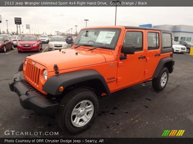 2013 Jeep Wrangler Unlimited Sport 4x4 Right Hand Drive in Crush Orange