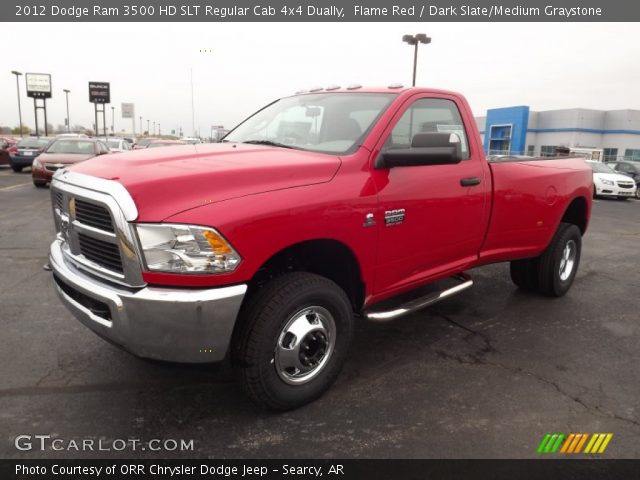2012 Dodge Ram 3500 HD SLT Regular Cab 4x4 Dually in Flame Red