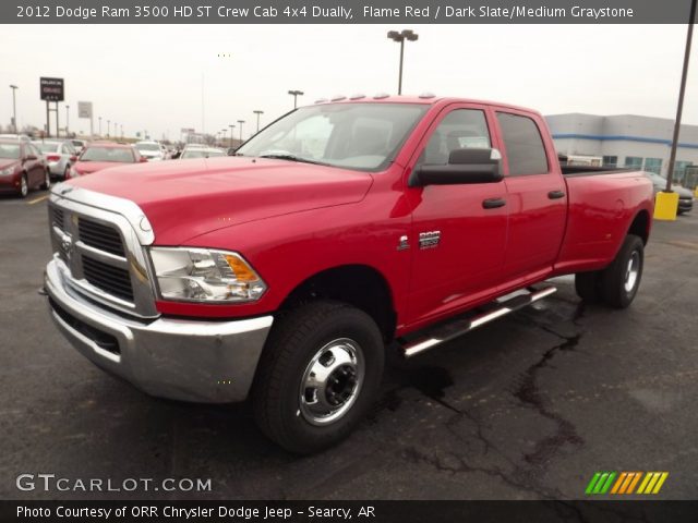 2012 Dodge Ram 3500 HD ST Crew Cab 4x4 Dually in Flame Red