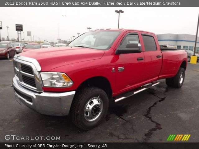 2012 Dodge Ram 3500 HD ST Crew Cab 4x4 Dually in Flame Red