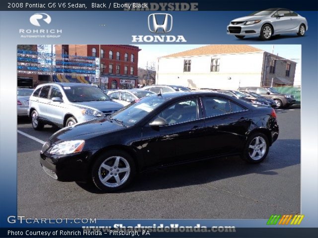 2008 Pontiac G6 V6 Sedan in Black