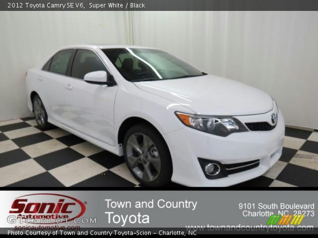 2012 Toyota Camry SE V6 in Super White