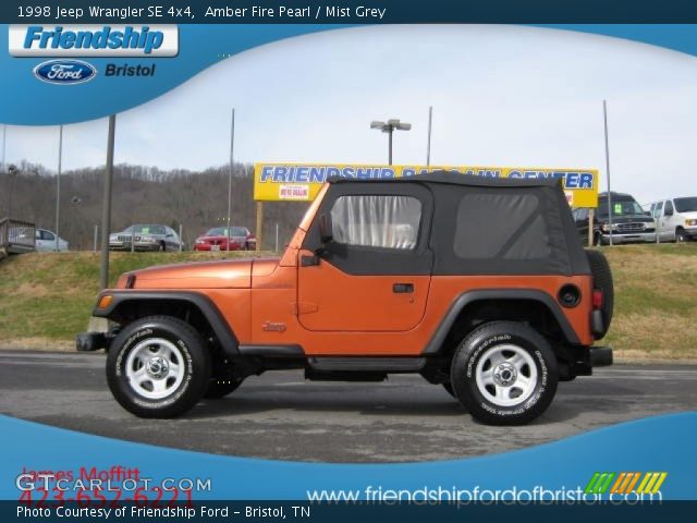 1998 Jeep Wrangler SE 4x4 in Amber Fire Pearl