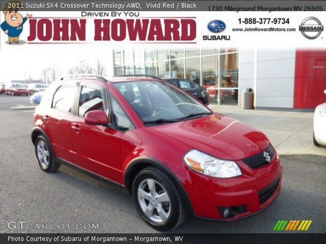 2011 Suzuki SX4 Crossover Technology AWD in Vivid Red