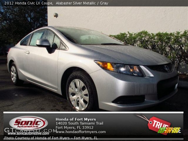 2012 Honda Civic LX Coupe in Alabaster Silver Metallic