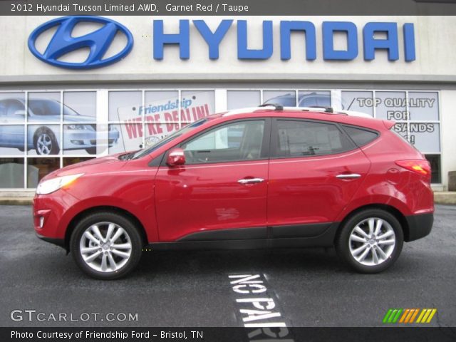 2012 Hyundai Tucson Limited AWD in Garnet Red