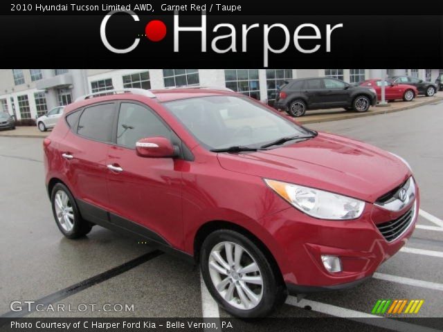 2010 Hyundai Tucson Limited AWD in Garnet Red