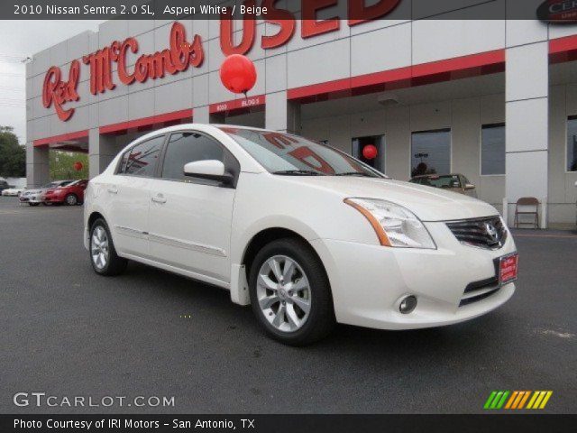 2010 Nissan Sentra 2.0 SL in Aspen White