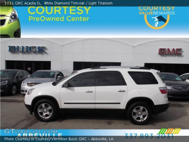 2011 GMC Acadia SL in White Diamond Tintcoat