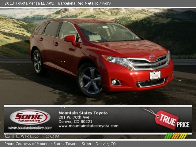 2013 Toyota Venza LE AWD in Barcelona Red Metallic