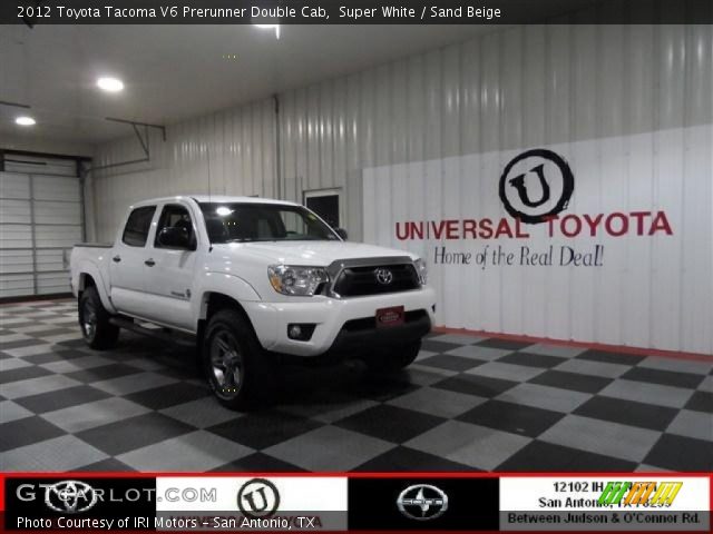 2012 Toyota Tacoma V6 Prerunner Double Cab in Super White