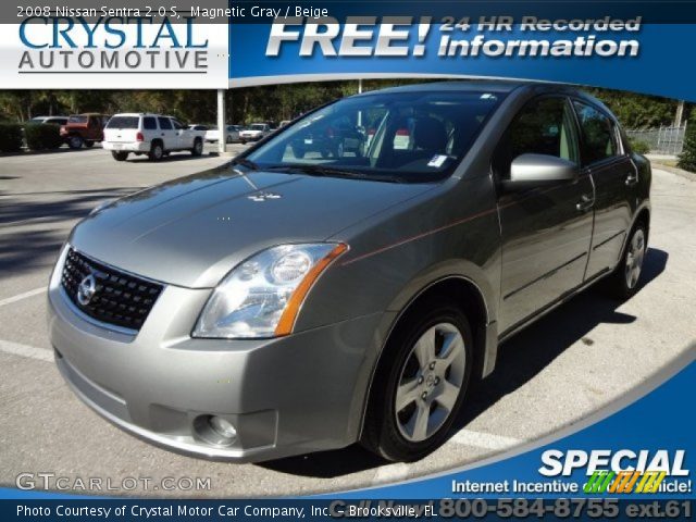 2008 Nissan Sentra 2.0 S in Magnetic Gray