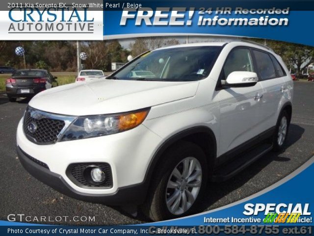 2011 Kia Sorento EX in Snow White Pearl