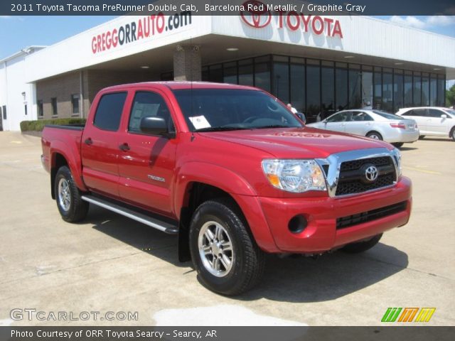 2011 Toyota Tacoma PreRunner Double Cab in Barcelona Red Metallic