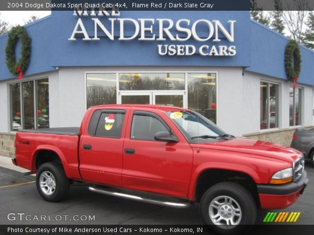 2004 Dodge Dakota Sport Quad Cab 4x4 in Flame Red
