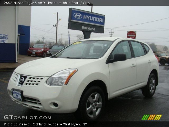2008 Nissan Rogue S AWD in Phantom White Pearl