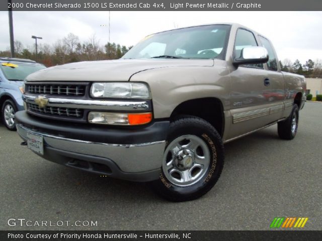 2000 Chevrolet Silverado 1500 LS Extended Cab 4x4 in Light Pewter Metallic