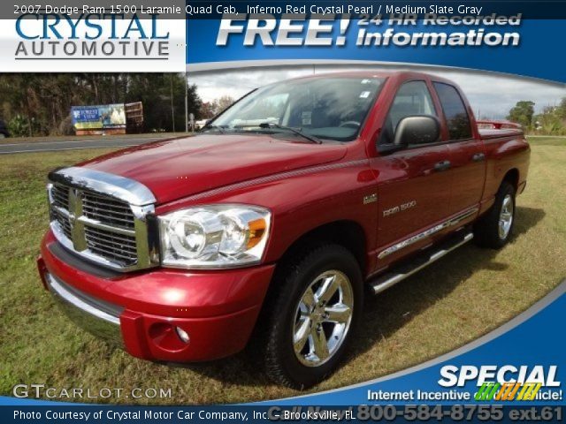 2007 Dodge Ram 1500 Laramie Quad Cab in Inferno Red Crystal Pearl