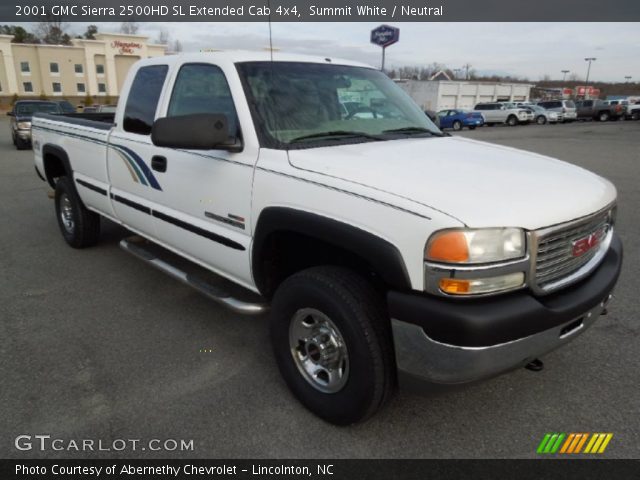 2001 GMC Sierra 2500HD SL Extended Cab 4x4 in Summit White