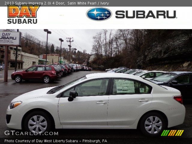 2013 Subaru Impreza 2.0i 4 Door in Satin White Pearl