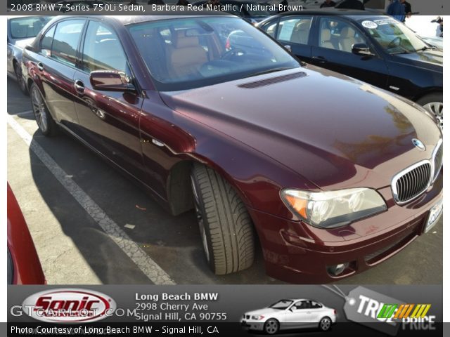 2008 BMW 7 Series 750Li Sedan in Barbera Red Metallic