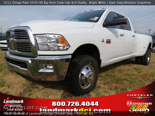 2012 Dodge Ram 3500 HD Big Horn Crew Cab 4x4 Dually in Bright White