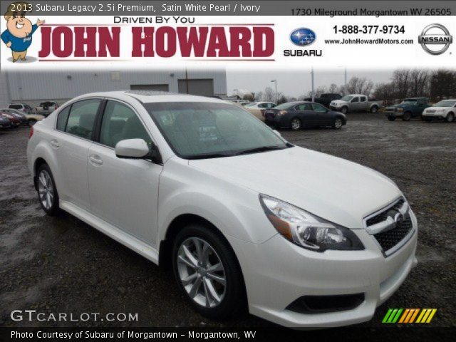 2013 Subaru Legacy 2.5i Premium in Satin White Pearl