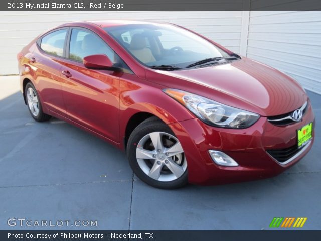 2013 Hyundai Elantra GLS in Red
