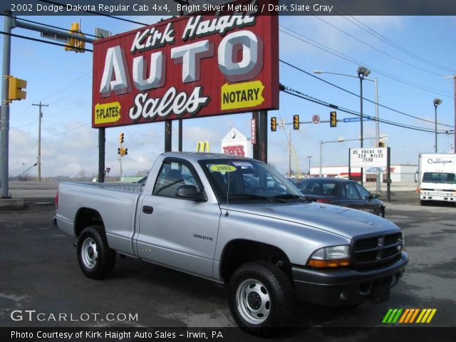 2002 Dodge Dakota Regular Cab 4x4 in Bright Silver Metallic