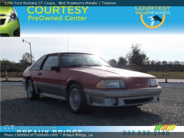 1990 Ford Mustang GT Coupe in Wild Strawberry Metallic