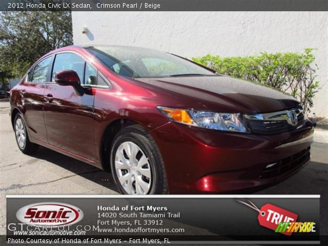 2012 Honda Civic LX Sedan in Crimson Pearl