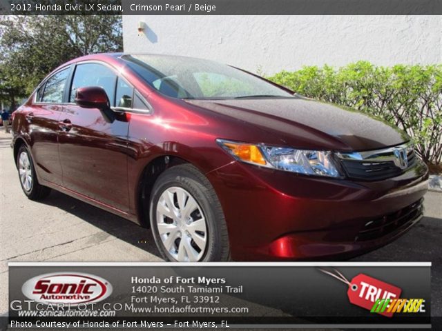 2012 Honda Civic LX Sedan in Crimson Pearl