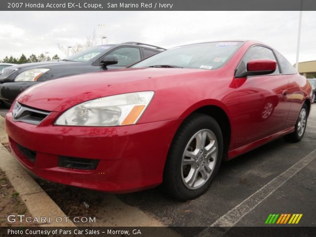 2007 Honda Accord EX-L Coupe in San Marino Red