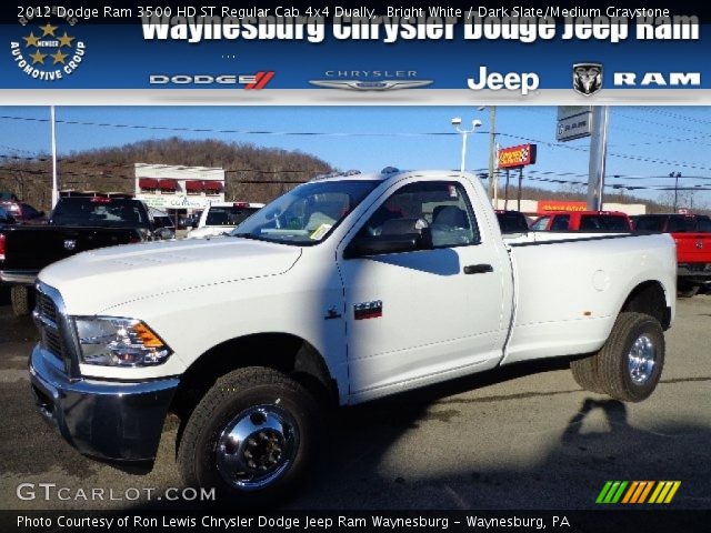 2012 Dodge Ram 3500 HD ST Regular Cab 4x4 Dually in Bright White