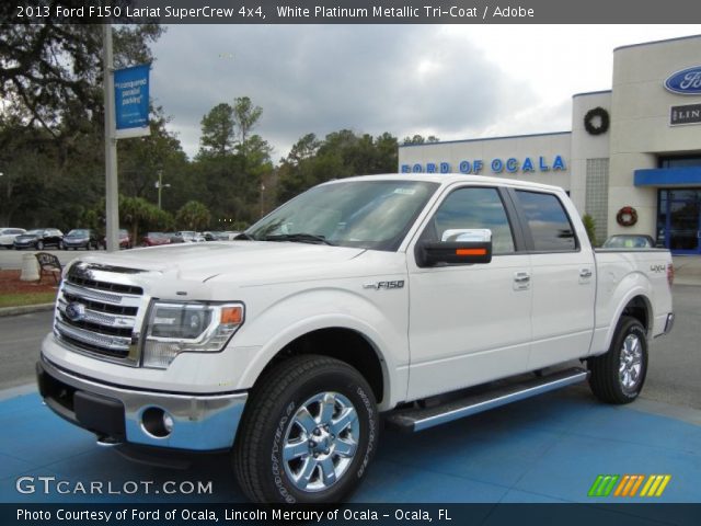 2013 Ford F150 Lariat SuperCrew 4x4 in White Platinum Metallic Tri-Coat