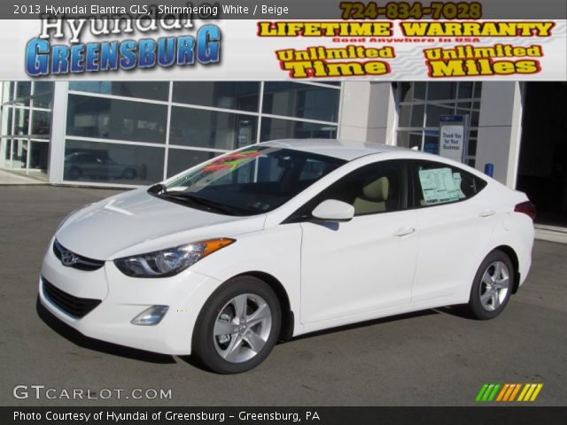 2013 Hyundai Elantra GLS in Shimmering White