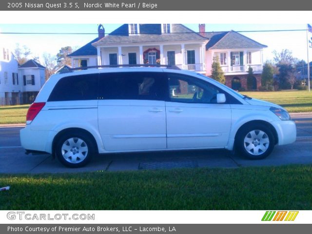 2005 Nissan Quest 3.5 S in Nordic White Pearl