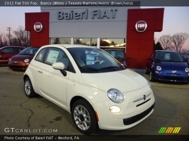 2012 Fiat 500 Pop in Bianco (White)