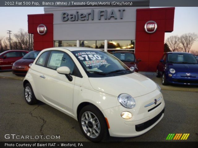 2012 Fiat 500 Pop in Bianco (White)
