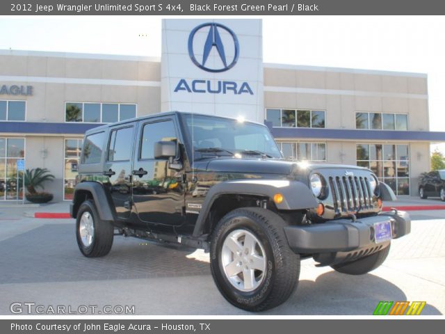 2012 Jeep Wrangler Unlimited Sport S 4x4 in Black Forest Green Pearl