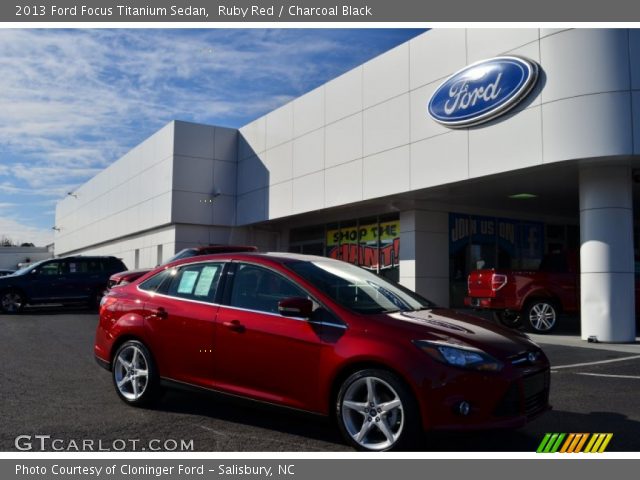 2013 Ford Focus Titanium Sedan in Ruby Red