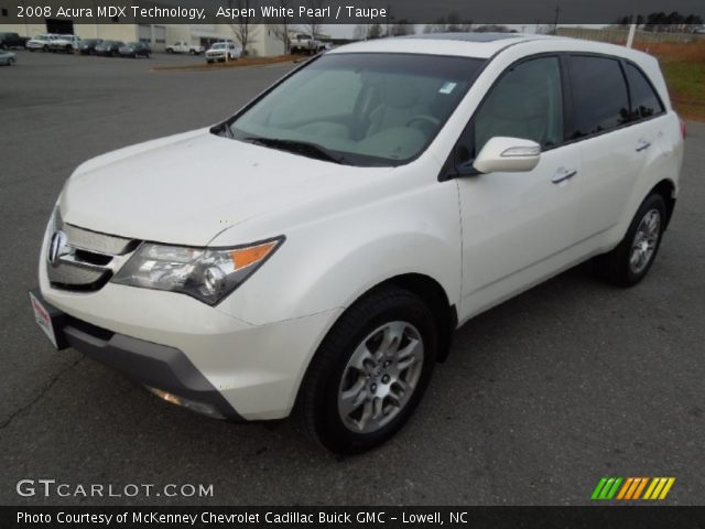 2008 Acura MDX Technology in Aspen White Pearl