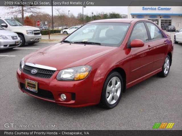 2009 Kia Spectra EX Sedan in Spicy Red Metallic