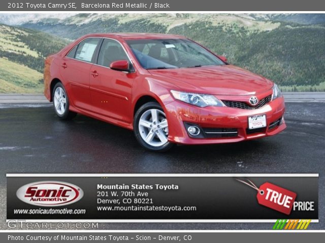 2012 Toyota Camry SE in Barcelona Red Metallic