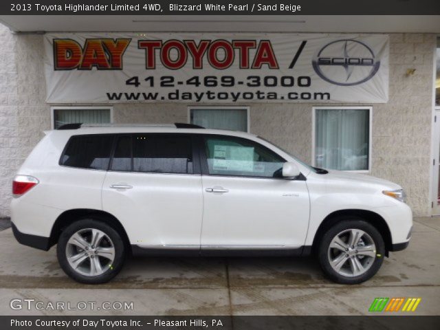 2013 Toyota Highlander Limited 4WD in Blizzard White Pearl