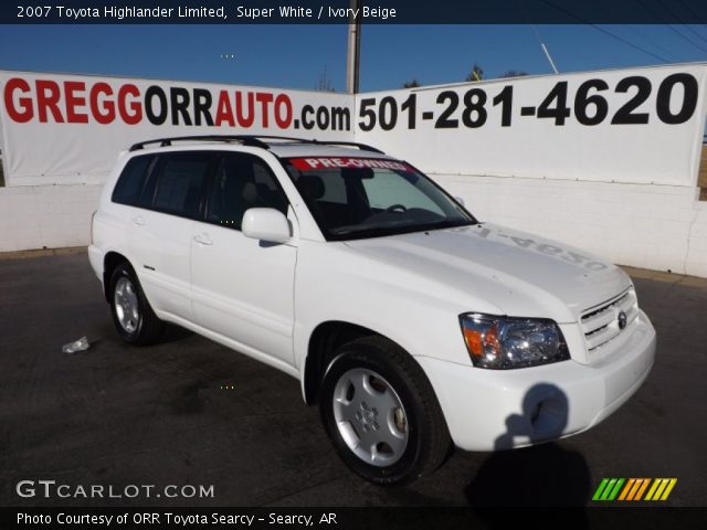 2007 Toyota Highlander Limited in Super White