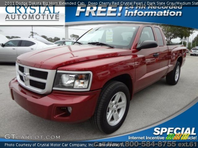 2011 Dodge Dakota Big Horn Extended Cab in Deep Cherry Red Crystal Pearl