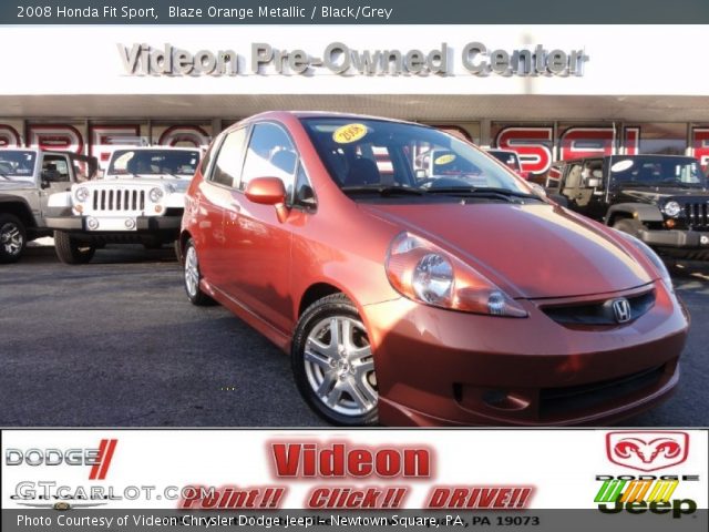2008 Honda Fit Sport in Blaze Orange Metallic
